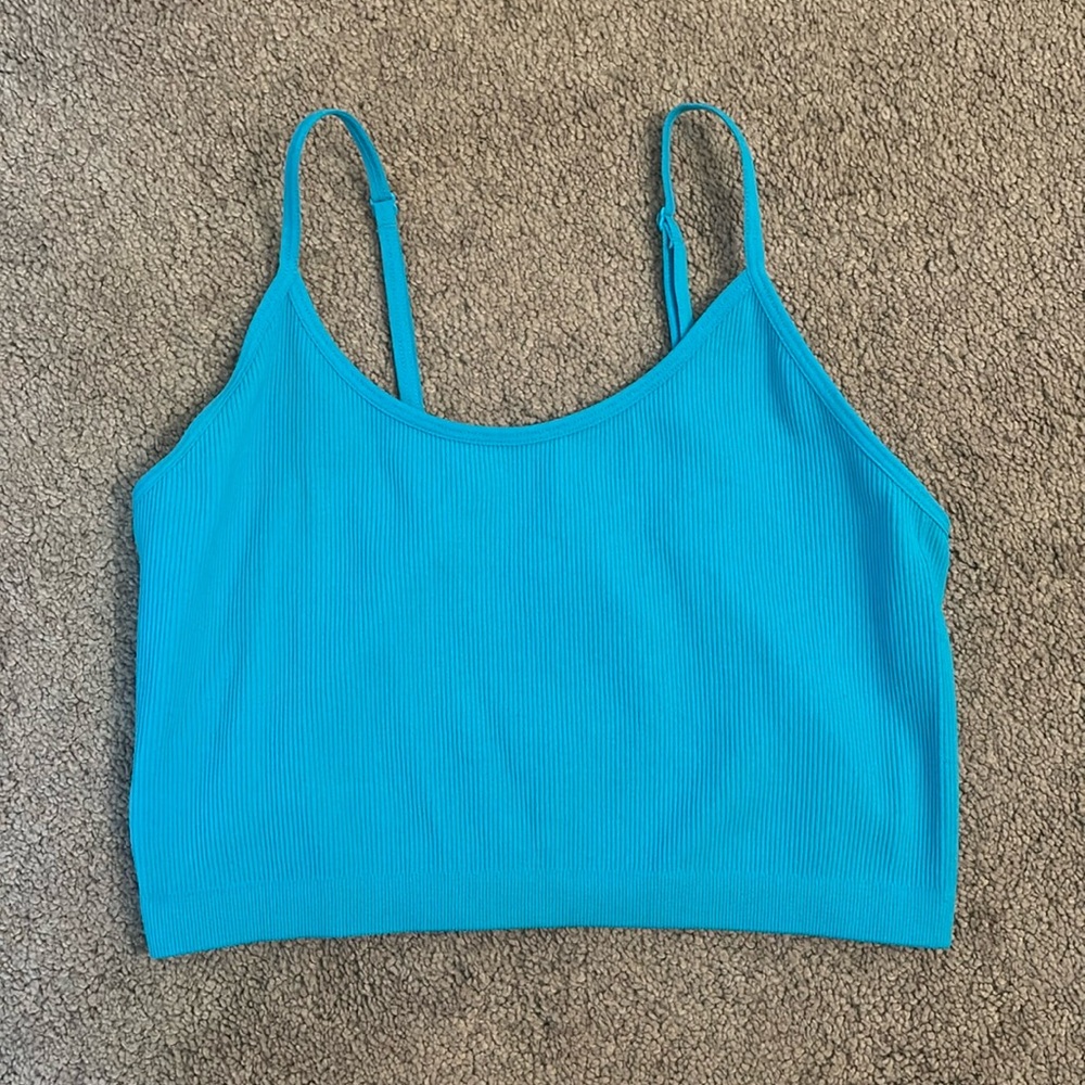 Bozzolo Bright Blue Cropped Tank Top